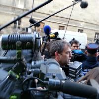 MANIF PCE DU 9.12.2014 DEVANT L'ASSEMBLEE NATIONALE ATTENTE DE EMMANUEL MACRON 